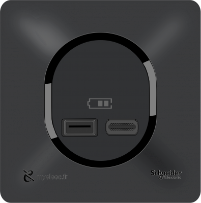 Schneider Ovalis NEW- Double chargeur USB A+C anthracite.png