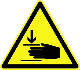 Danger - Danger d’écrasement, Risque de blessures des mains.png